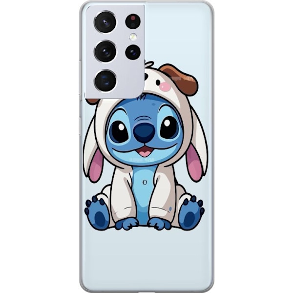 Samsung Galaxy S21 Ultra 5G Läpinäkyvä kuori Stitch Koirapuku Lilo & Stitch Disney Hauska Design Sininen Avaruusolento Sarjakuva Hahmo Suosittu Lap
