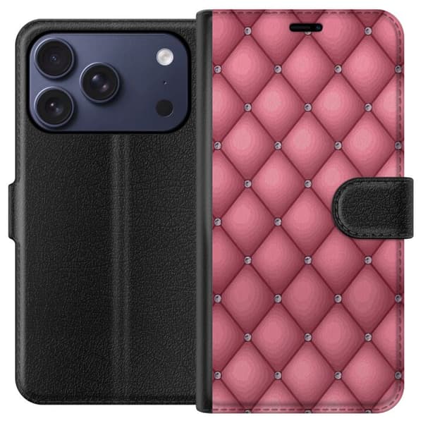 Kompatibel Tegnebogsetui til Apple iPhone 17 Pro Unikt Lyserød Mønster