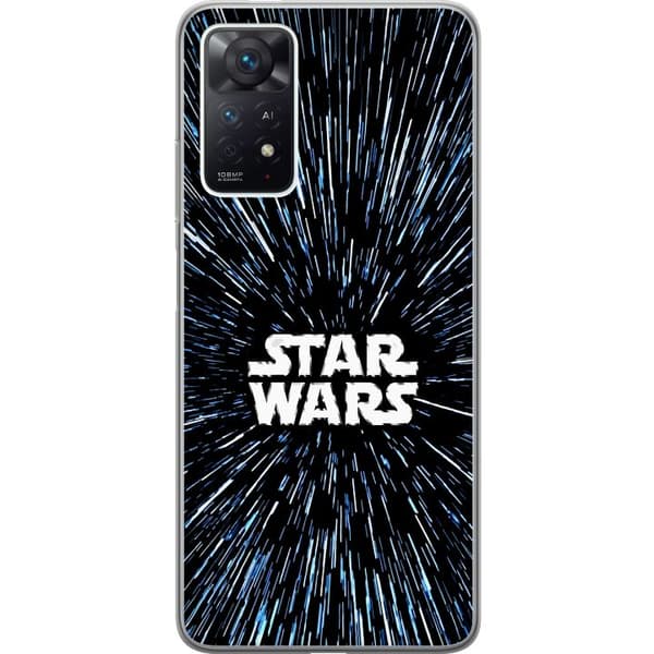 Kompatibel Mobilcover til Xiaomi Redmi Note 11 Pro Star Wars-logo med hyperspace-stjerner i ikonisk sci-fi-design sort
