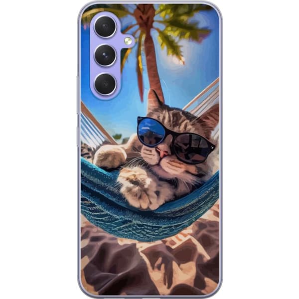 Kompatibel Mobilcover til Samsung Galaxy A54 Kat på stranden