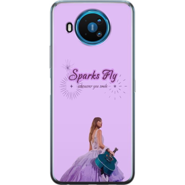 Nokia 8.3 5G Genomskinligt Skal Taylor Swift - Sparks Fly