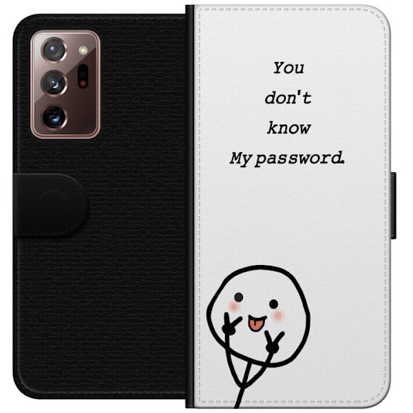Samsung Galaxy Note20 Ultra Plånboksfodral You Don’t Know My Password – edgy textmotiv med attityd