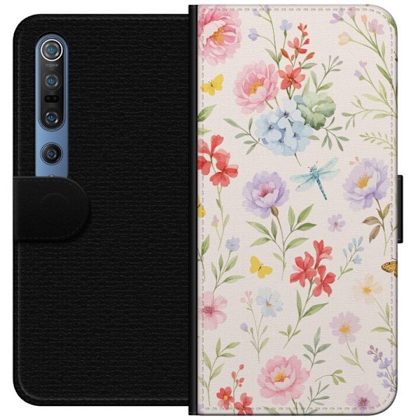 Xiaomi Mi 10 Pro 5G Tegnebogsetui Blomster
