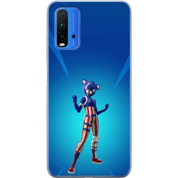 Xiaomi Redmi 9T Läpinäkyvä kuori Fortnite - Karhu