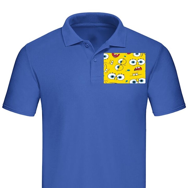 Poloshirt til Voksen | Elegant Poloshirt SvampeBob Firkant Blå X-Large