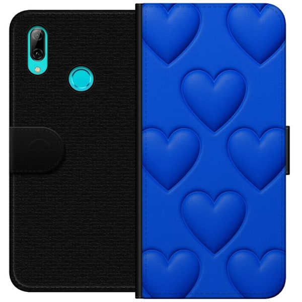 Huawei P smart 2019 Lommeboketui Blå Hjerter