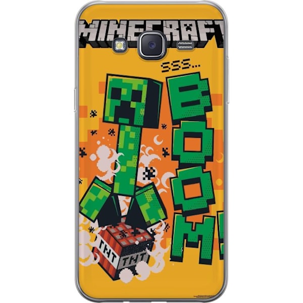 Samsung Galaxy J5 Läpinäkyvä kuori Minecraft Boom