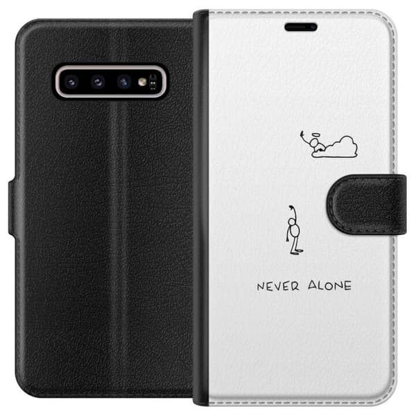 Kompatibelt Lommeboketui til Samsung Galaxy S10+ Aldri Alene