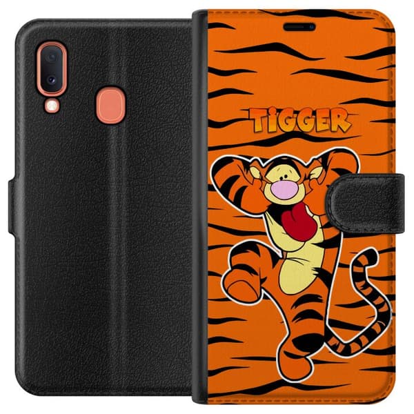 Kompatibelt Plånboksfodral till Samsung Galaxy A20e Tiger