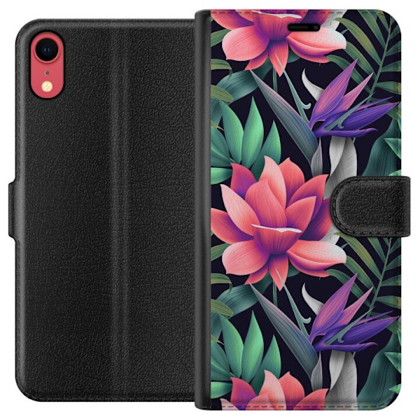 Apple iPhone XR Tegnebogsetui Blomster