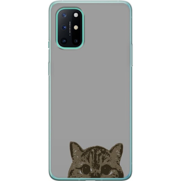 OnePlus 8T Genomskinligt Skal Grå Kattblick – stilren kattd