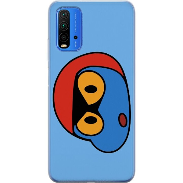 Xiaomi Redmi 9T Läpinäkyvä kuori Bold Bot Head