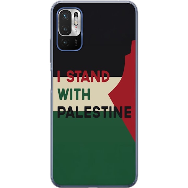 Xiaomi Redmi Note 10 5G Genomskinligt Skal Stand with Palestine – solidaritetsdesign med starkt budskap