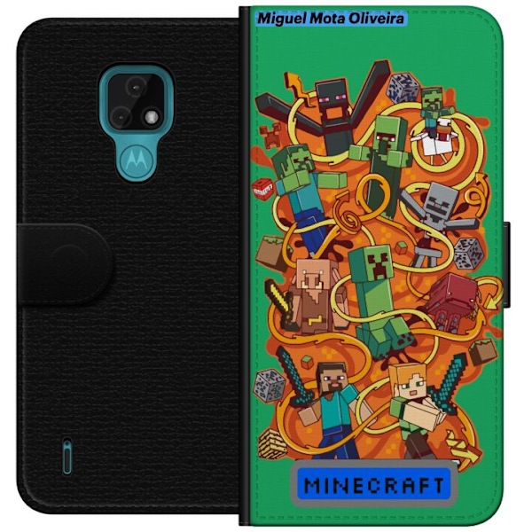 Motorola Moto E7 Tegnebogsetui Minecraft