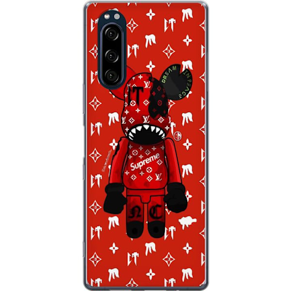 Sony Xperia 5 Läpinäkyvä kuori KAWS LV Punainen