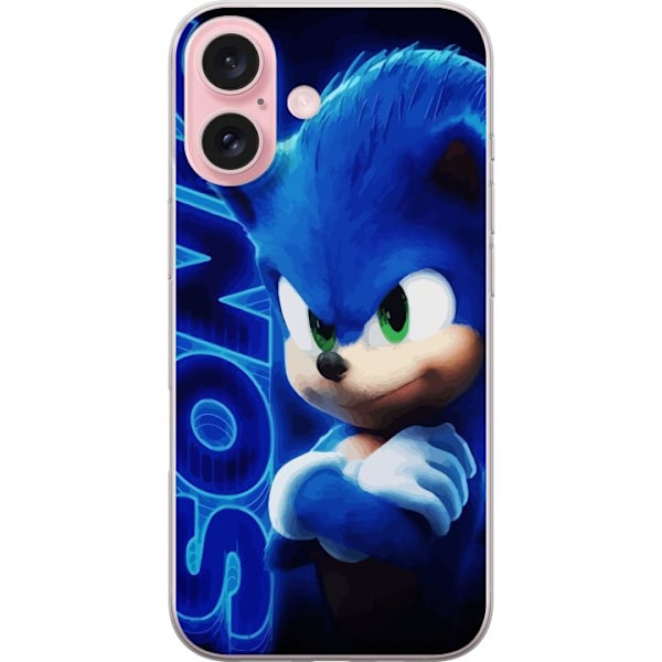 Apple iPhone 16 Gjennomsiktig deksel Sonic the Hedgehog