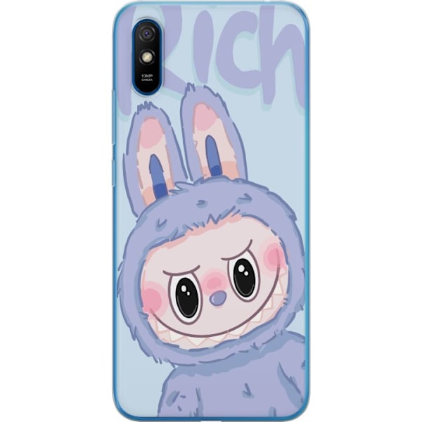 Xiaomi Redmi 9A Genomskinligt Skal Blue Bunny Labubu