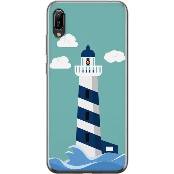 Kompatibelt Mobildeksel til Huawei Y6 Pro (2019) Turkis firefarget grafikk turkis