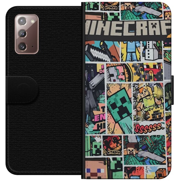 Samsung Galaxy Note20 Lompakkokotelo Minecraft Taide