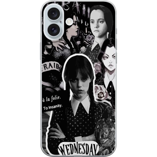 Apple iPhone 16 Plus Läpinäkyvä kuori Wednesday Addams