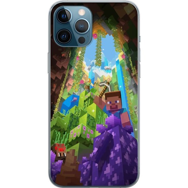 Apple iPhone 12 Pro Max Gennemsigtig cover Minecraft