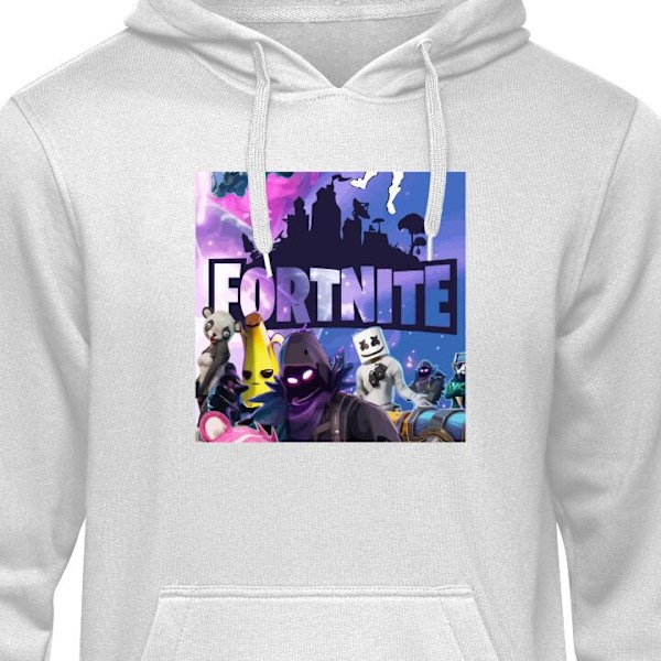 Barn-Hoodie | Mjuk Huvtröja för Barn Fortnite grå 12-13 År