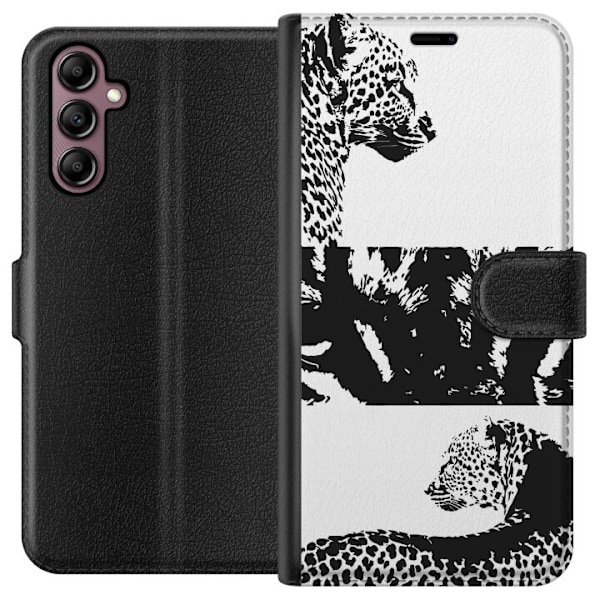 Samsung Galaxy A14 5G Lommeboketui Leopard Faces