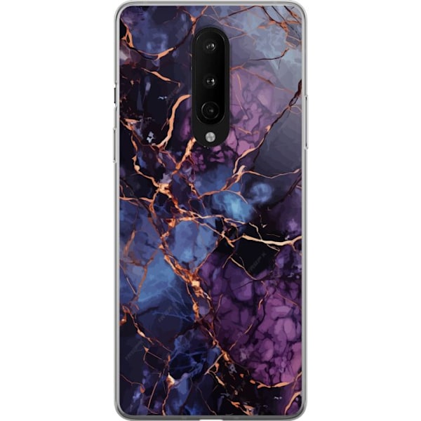 OnePlus 8 Gennemsigtig cover Marmor Blå Lilla