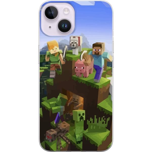 Kompatibelt Mobildeksel til Apple iPhone 14 MineCraft