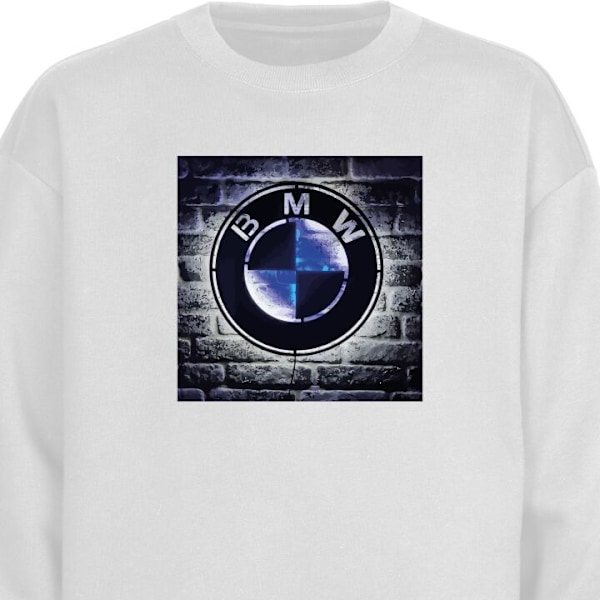 Sweatshirt for Voksen | Klassisk Collegegenser BMW hvit L