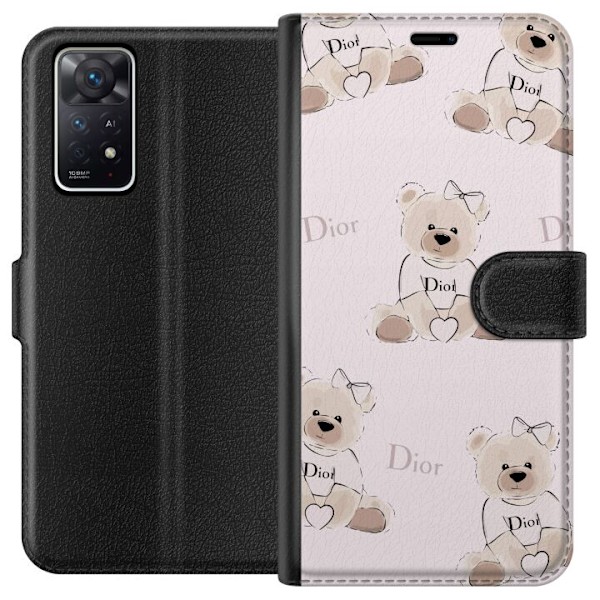 Xiaomi Redmi Note 11 Pro 5G Tegnebogsetui Teddy Dior Vibes - luksuriøs bamse i modetil