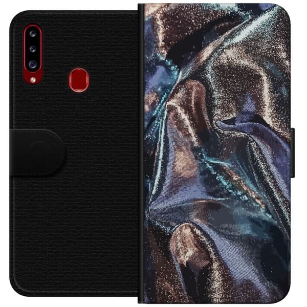 Kompatibelt Plånboksfodral till Samsung Galaxy A20s Glitter / Silke