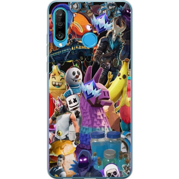 Huawei P30 lite Gennemsigtig cover Fortnite