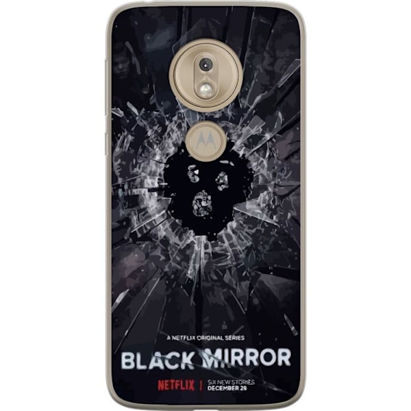Motorola Moto G7 Play Läpinäkyvä kuori Black Mirror Sci-Fi Netflix -sarja Dystopia Teknologia Cyberpunk Synkkä TV Videopeli Teema