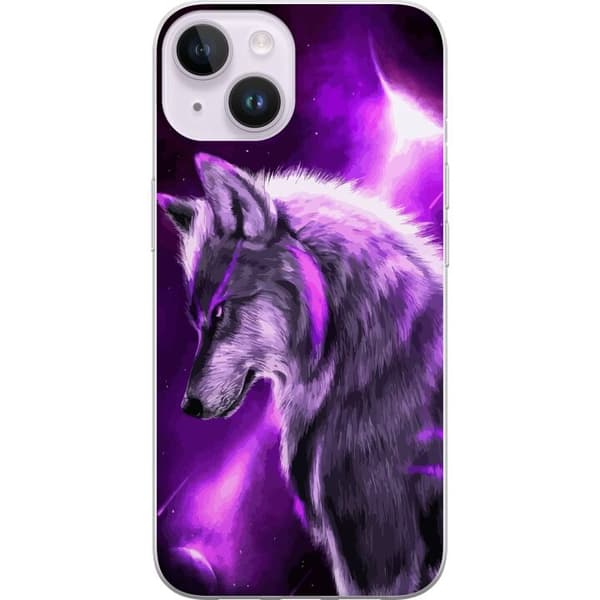 Kompatibelt Mobildeksel til Apple iPhone 14 Lilla Ulv