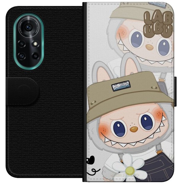 Huawei nova 8 Pro Lompakkokotelo Labubu Minimal Mood - Yksinkertainen ja tyylikäs hirviösuunnittelu