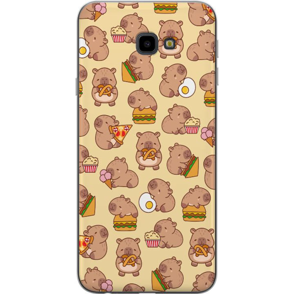 Samsung Galaxy J4+ Genomskinligt Skal Kawaii capybara mobilskal med flera söta figurer