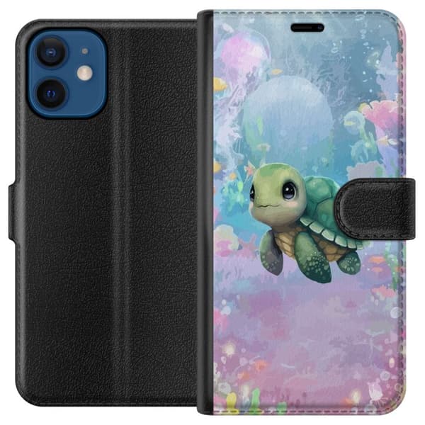 Kompatibel Tegnebogsetui til Apple iPhone 12 mini Skildpadde