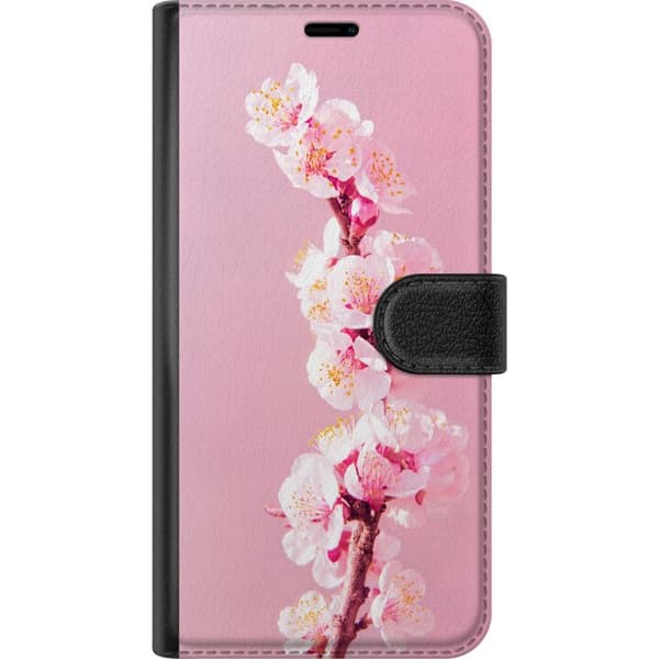 Kompatibelt Plånboksfodral till Apple iPhone 17e Rosa blomkvist rosa