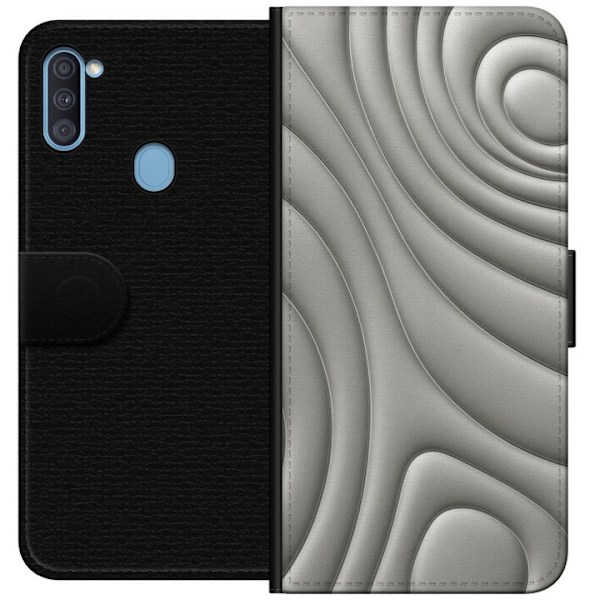 Samsung Galaxy A11 Lompakkokotelo Hopea-aallot