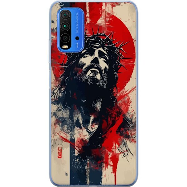 Xiaomi Redmi Note 9 4G Gennemsigtig cover Jesus med kors - kri