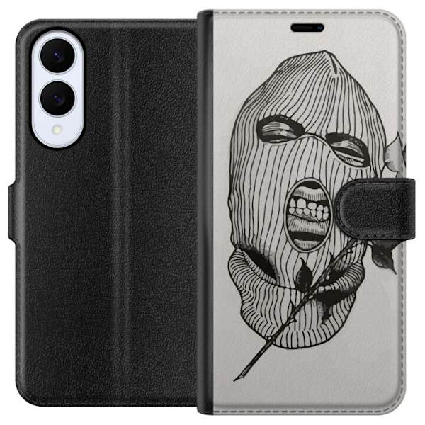 Samsung Galaxy S25 Edge Lompakkokotelo Hiihtomaski Ros Katutyö Muotoilu Graafinen Kuvio Jännitys Kaupunkityyli Katutaidetta Naamiaiset Symboli