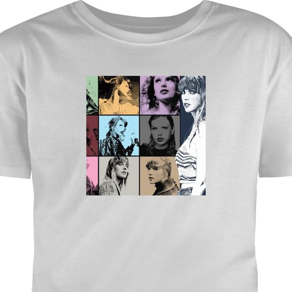 T-shirt til Voksen Grå Medium Taylor Swift grå M