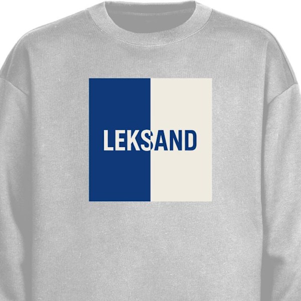 Sweatshirt för Vuxen | Klassisk Collegetröja Leksand – Hockey grå M