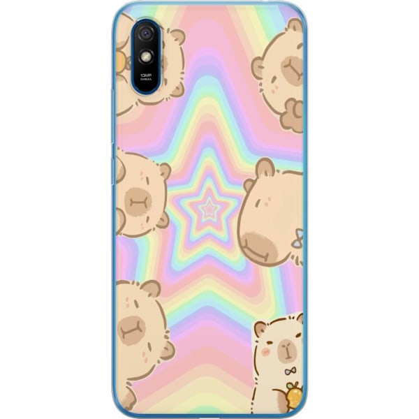 Xiaomi Redmi 9A Genomskinligt Skal Kawaii Capybara Galaxy Söt