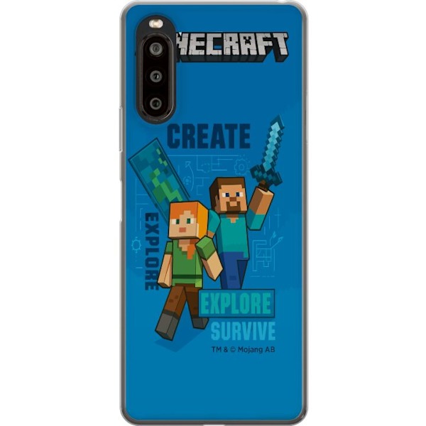 Sony Xperia 10 II Gennemsigtig cover Minecraft Huler