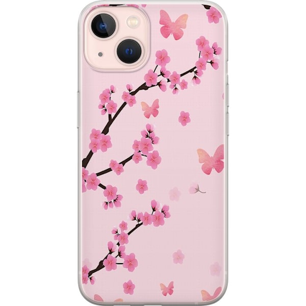 Apple iPhone 13 mini Genomskinligt Skal Blommor