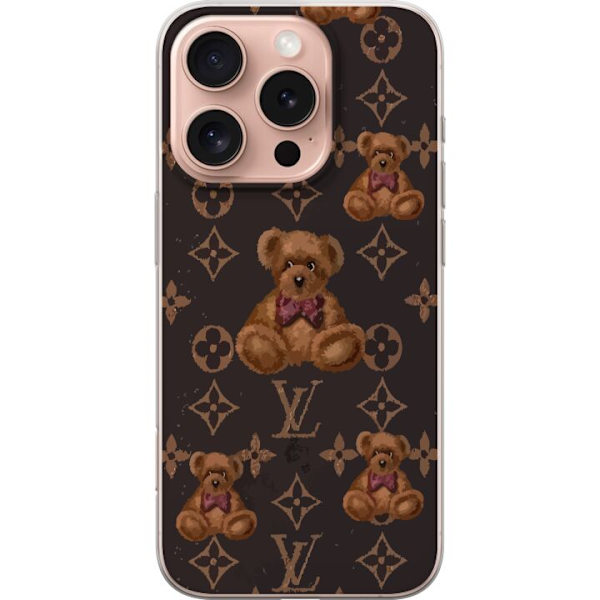 Apple iPhone 16 Pro Läpinäkyvä kuori Louis Vuitton Teddykarhu Kuvio Ylellinen Muotisuunnittelu Suosittu Motiivi Muoti-Trendi Ylelliset Asusteet