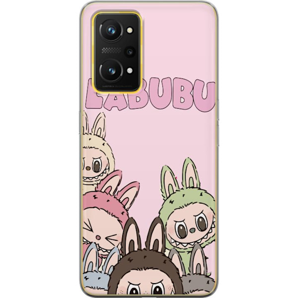 Realme GT Neo 3T Läpinäkyvä kuori Labubu Pop Mart Hahmot Keräilykohteet Suosittu Hahmosarja Suunnittelu Pop Mart Leikkikalutaide Aihe