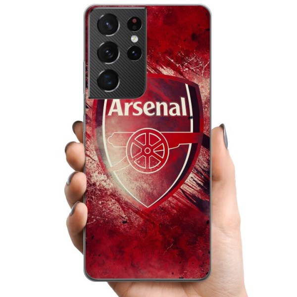 Samsung Galaxy S21 Ultra 5G TPU Mobilcover Arsenal Fodbold